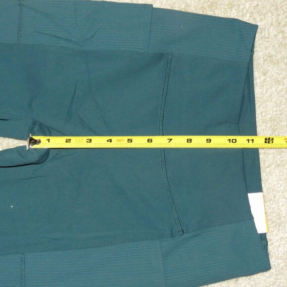 New NWT Mondetta Sz Small High Rise Ribbed Panel Teal Green Performance Leggings - Picture 9 of 16